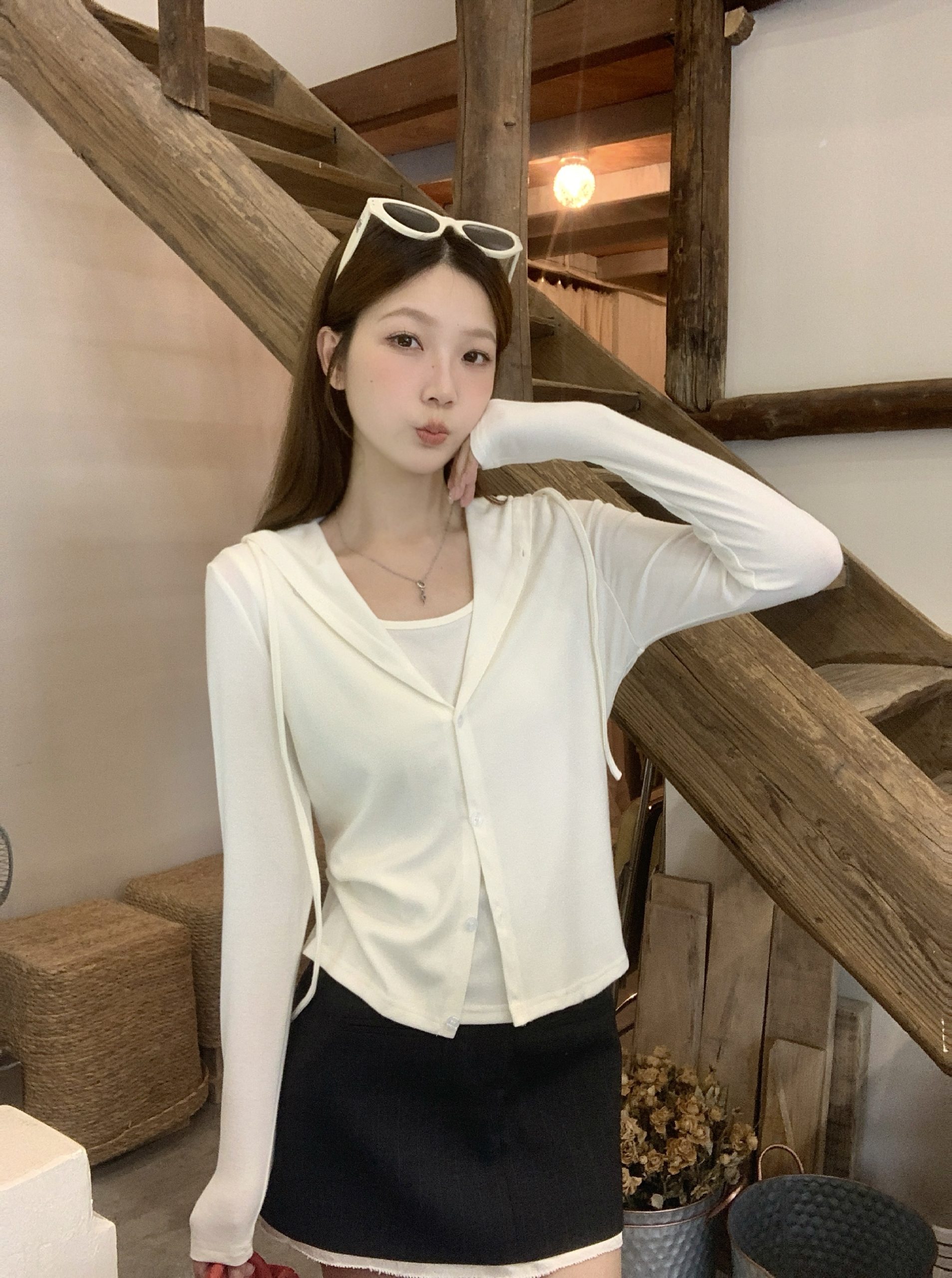 Plus Size Color Block Hooded Long Sleeve Top 2026 Fall New - Image 3