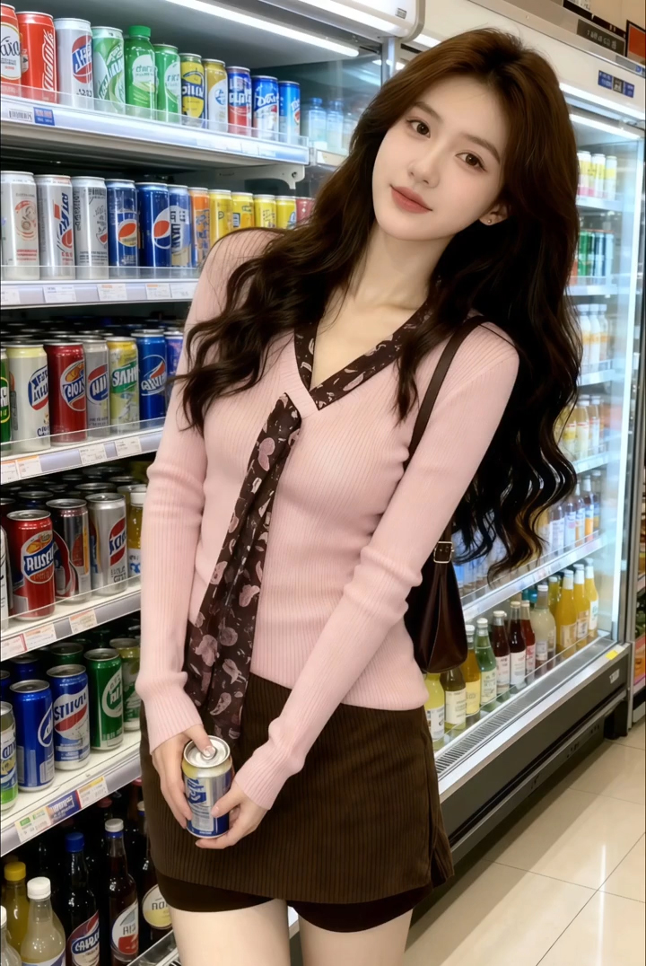 Lola V-Neck Polka Dot Ribbon Knit Sweater for Women Korean Style Fall - Image 4